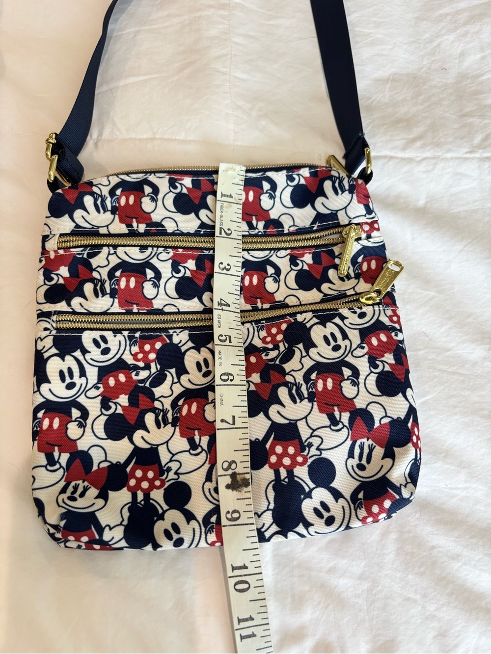 LOUNGEFLY DISNEY Passport Mickey & Minnie Mouse Crossbody Bag Blue Red Classic - Picture 6 of 9